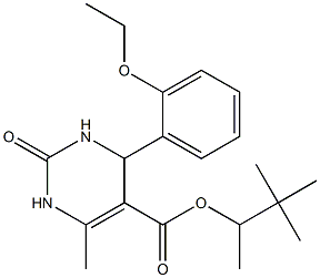 1,2,2-trimethylpropyl 4-(2-ethoxyphenyl)-6-methyl-2-oxo-1,2,3,4-tetrahydro-5-pyrimidinecarboxylate 结构式