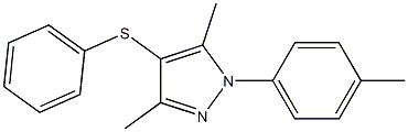 3,5-dimethyl-1-(4-methylphenyl)-4-(phenylsulfanyl)-1H-pyrazole 结构式