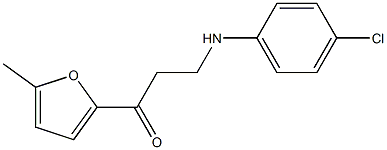3-(4-chloroanilino)-1-(5-methyl-2-furyl)-1-propanone 结构式