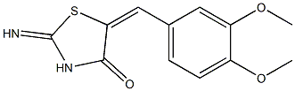 5-(3,4-dimethoxybenzylidene)-2-imino-1,3-thiazolidin-4-one 结构式