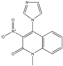 3-nitro-4-(1H-imidazol-1-yl)-1-methylquinolin-2(1H)-one 结构式