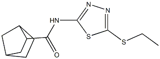 N-[5-(ethylsulfanyl)-1,3,4-thiadiazol-2-yl]bicyclo[2.2.1]heptane-2-carboxamide 结构式