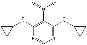 4,6-bis(cyclopropylamino)-5-nitropyrimidine 结构式