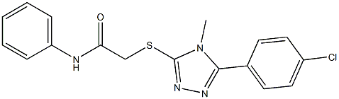 2-{[5-(4-chlorophenyl)-4-methyl-4H-1,2,4-triazol-3-yl]sulfanyl}-N-phenylacetamide 结构式