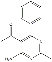 1-(4-amino-2-methyl-6-phenyl-5-pyrimidinyl)ethanone 结构式