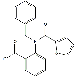 2-[benzyl(2-thienylcarbonyl)amino]benzoic acid 结构式