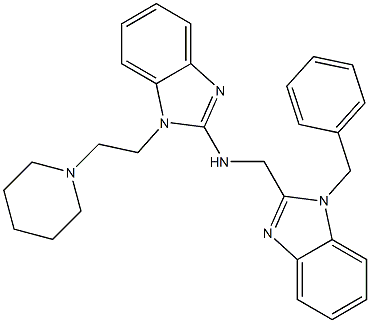 N-[(1-benzyl-1H-benzimidazol-2-yl)methyl]-1-[2-(1-piperidinyl)ethyl]-1H-benzimidazol-2-amine 结构式