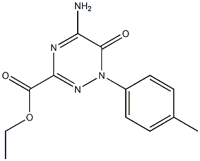 ethyl 5-amino-1-(4-methylphenyl)-6-oxo-1,6-dihydro-1,2,4-triazine-3-carboxylate 结构式