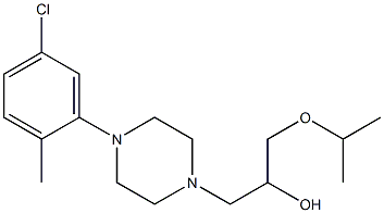 1-[4-(5-chloro-2-methylphenyl)-1-piperazinyl]-3-isopropoxy-2-propanol 结构式