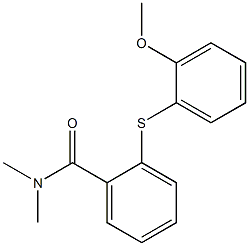 2-[(2-methoxyphenyl)sulfanyl]-N,N-dimethylbenzamide 结构式