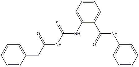 N-phenyl-2-({[(2-phenylacetyl)amino]carbothioyl}amino)benzamide 结构式