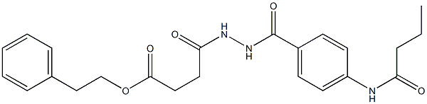 phenethyl 4-{2-[4-(butyrylamino)benzoyl]hydrazino}-4-oxobutanoate 结构式