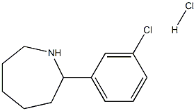 2-(3-chlorophenyl)azepane hydrochloride 结构式