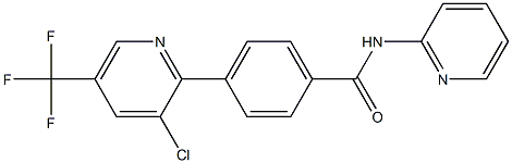 4-[3-chloro-5-(trifluoromethyl)-2-pyridinyl]-N-(2-pyridinyl)benzenecarboxamide 结构式