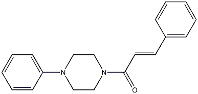 (E)-3-phenyl-1-(4-phenylpiperazino)-2-propen-1-one 结构式
