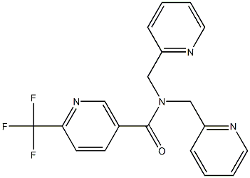 N,N-bis(2-pyridinylmethyl)-6-(trifluoromethyl)nicotinamide 结构式