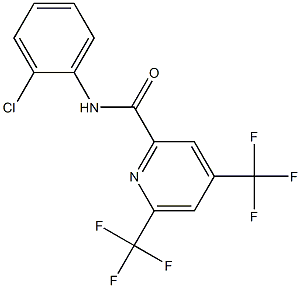 N-(2-chlorophenyl)-4,6-bis(trifluoromethyl)-2-pyridinecarboxamide 结构式