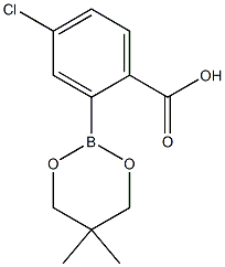 4-Chloro-2-(5,5-dimethyl-1,3,2-dioxaborinan-2-yl)benzoic acid 结构式