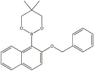 2-(2-Benzyloxynaphthalen-1-yl)-5,5-dimethyl-1,3,2-dioxaborinane 结构式