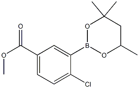 Methyl 4-chloro-3-(4,4,6-trimethyl-1,3,2-dioxaborinan-2-yl)benzoate 结构式