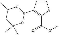 Methyl 3-(4,4,6-trimethyl-1,3,2-dioxaborinan-2-yl)thiophene-2-carboxylate 结构式