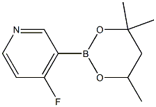 4-Fluoro-3-(4,4,6-trimethyl-1,3,2-dioxaborinan-2-yl)pyridine 结构式