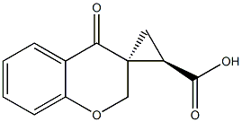 (2'R,3S)-4-Oxospiro[2H-1-benzopyran-3(4H),1'-cyclopropane]-2'-carboxylic acid 结构式