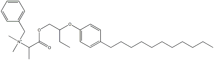 N,N-Dimethyl-N-benzyl-N-[1-[[2-(4-undecylphenyloxy)butyl]oxycarbonyl]ethyl]aminium 结构式