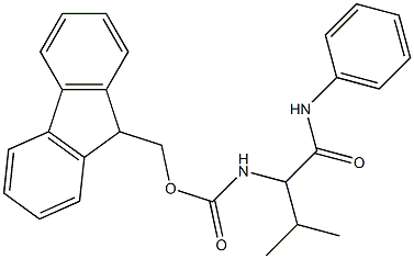 N-(Phenyl)-2-[[(9H-fluoren-9-yl)methoxycarbonyl]amino]-2-isopropylacetamide 结构式