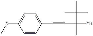 3-(4-Methylthiophenyl)-1-tert-butyl-1-methyl-2-propyn-1-ol 结构式