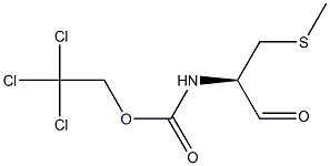 (R)-2-[(2,2,2-Trichloroethoxycarbonyl)amino]-3-[methylthio]propanal 结构式