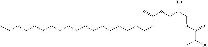 2-Hydroxypropionic acid 2-hydroxy-3-icosanoyloxypropyl ester 结构式