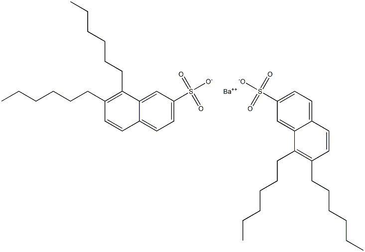 Bis(7,8-dihexyl-2-naphthalenesulfonic acid)barium salt 结构式