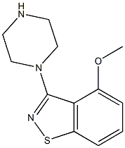 4-Methoxy-3-(1-piperazinyl)-1,2-benzisothiazole 结构式