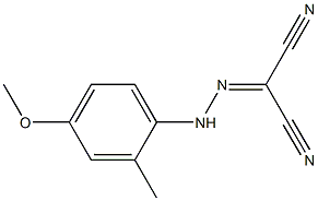 2-(4-Methoxy-2-methylphenyl)hydrazonomalononitrile 结构式