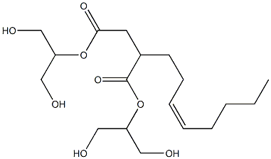 2-(3-Octenyl)succinic acid bis[2-hydroxy-1-(hydroxymethyl)ethyl] ester 结构式