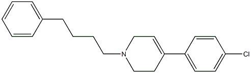 4-(4-Chlorophenyl)-1,2,5,6-tetrahydro-1-(4-phenylbutyl)pyridine 结构式
