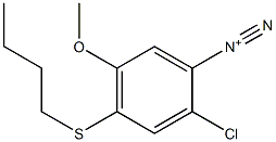 4-(Butylthio)-2-chloro-5-methoxybenzenediazonium 结构式