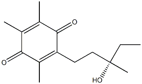 (-)-2-[(S)-3-Hydroxy-3-methylpentyl]-3,5,6-trimethyl-1,4-benzoquinone 结构式
