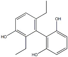 2',6'-Diethyl-1,1'-biphenyl-2,3',6-triol 结构式