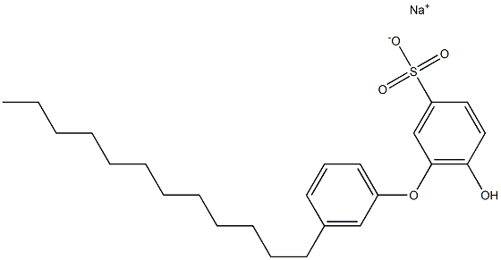 6-Hydroxy-3'-dodecyl[oxybisbenzene]-3-sulfonic acid sodium salt 结构式