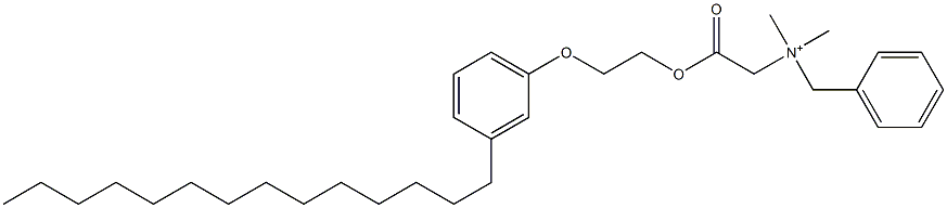 N,N-Dimethyl-N-benzyl-N-[[[2-(3-tetradecylphenyloxy)ethyl]oxycarbonyl]methyl]aminium 结构式