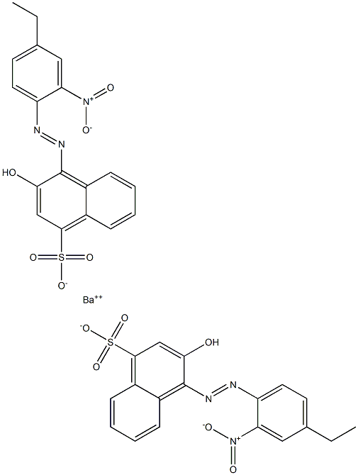 Bis[1-[(4-ethyl-2-nitrophenyl)azo]-2-hydroxy-4-naphthalenesulfonic acid]barium salt 结构式