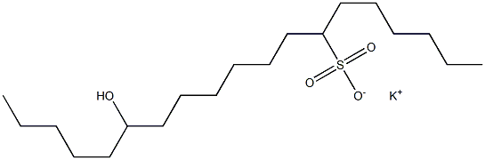 14-Hydroxynonadecane-7-sulfonic acid potassium salt 结构式