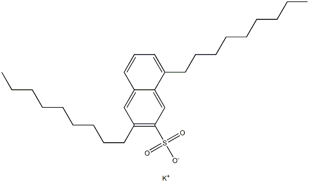 3,8-Dinonyl-2-naphthalenesulfonic acid potassium salt 结构式