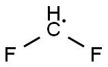 Difluoromethyl radical 结构式