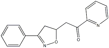 2-[(3-Phenyl-4,5-dihydroisoxazol)-5-yl]-1-(2-pyridinyl)ethan-1-one 结构式