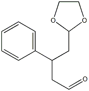 3-[(1,3-Dioxolan-2-yl)methyl]-3-phenylpropanal 结构式