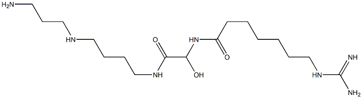7-Guanidino-N-[1-hydroxy-2-[4-(3-aminopropylamino)butylamino]-2-oxoethyl]heptanamide 结构式