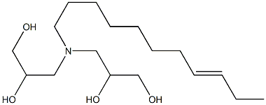 3,3'-(8-Undecenylimino)bis(propane-1,2-diol) 结构式